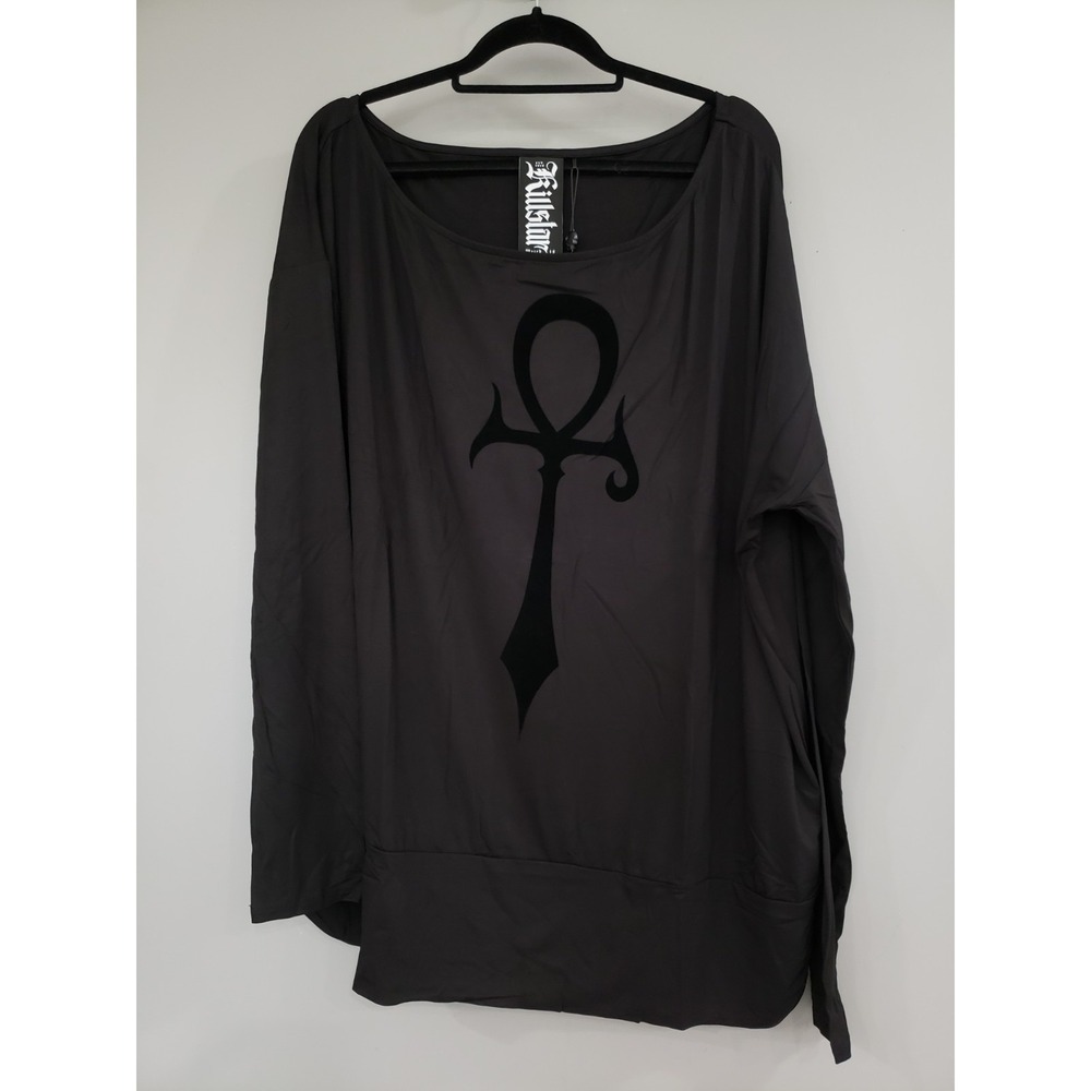 Killstar Satanic Omen Top Black Gothic Ankh Blouse Witchy 4XL KSRA0126504XL